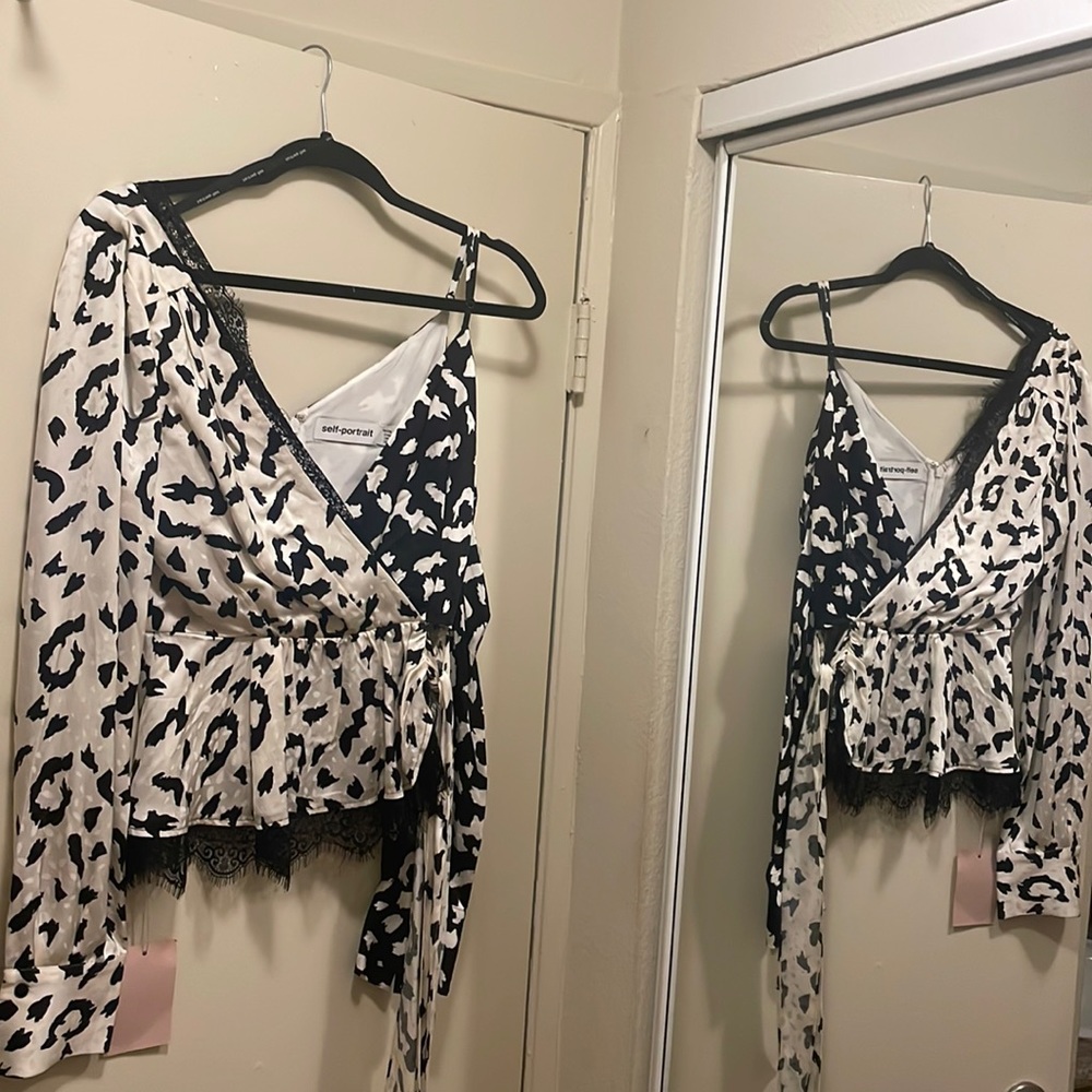 BRAND NEW Self Portrait animal print top